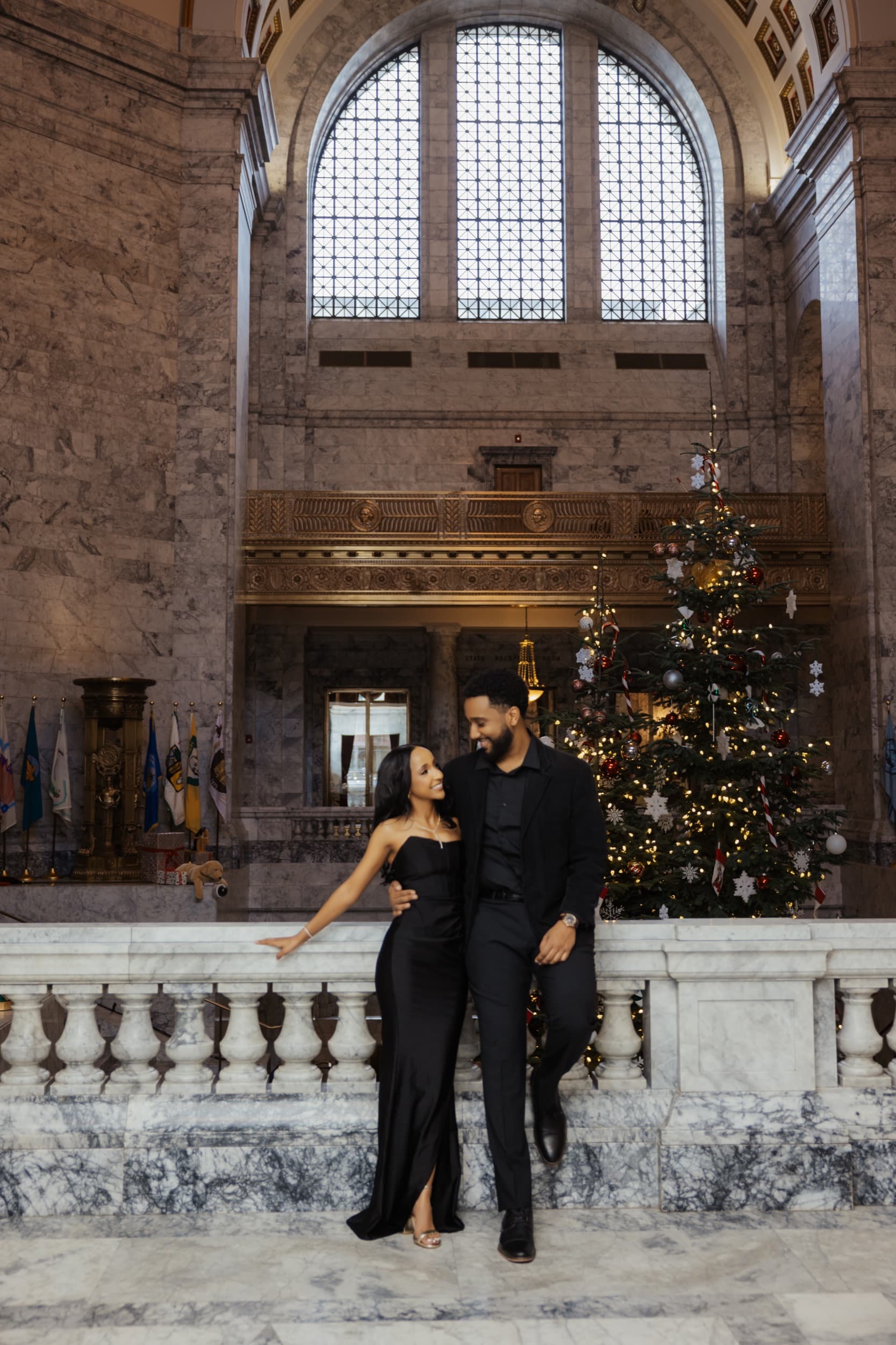 Kaleb and Hermela at the marble balcony